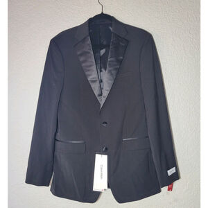 Calvin Klein Men's Black X Slim-Fit Wool Tuxedo Sport Coat Suit Jacket Size 40L